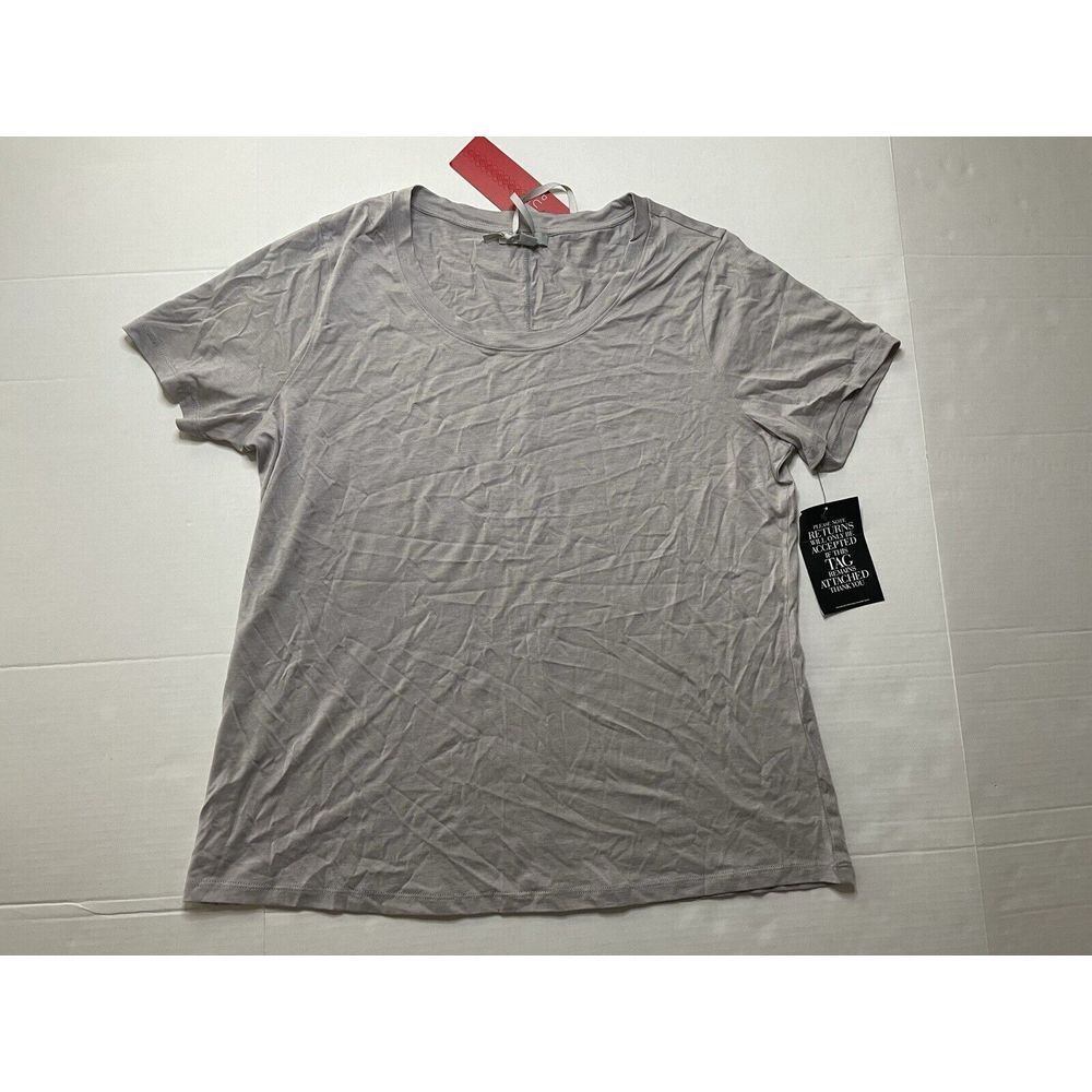 J.Crew Drapey Jersey T-Shirt In Gray‎ Size US 14-16 NWT